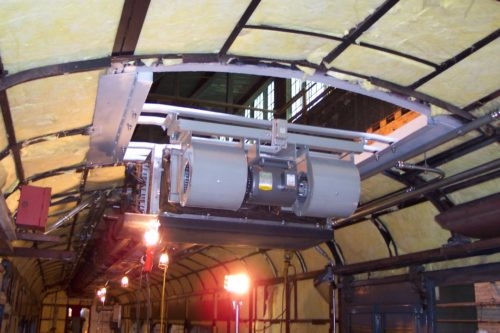 Rail car undergoing repairs at DCC facilities